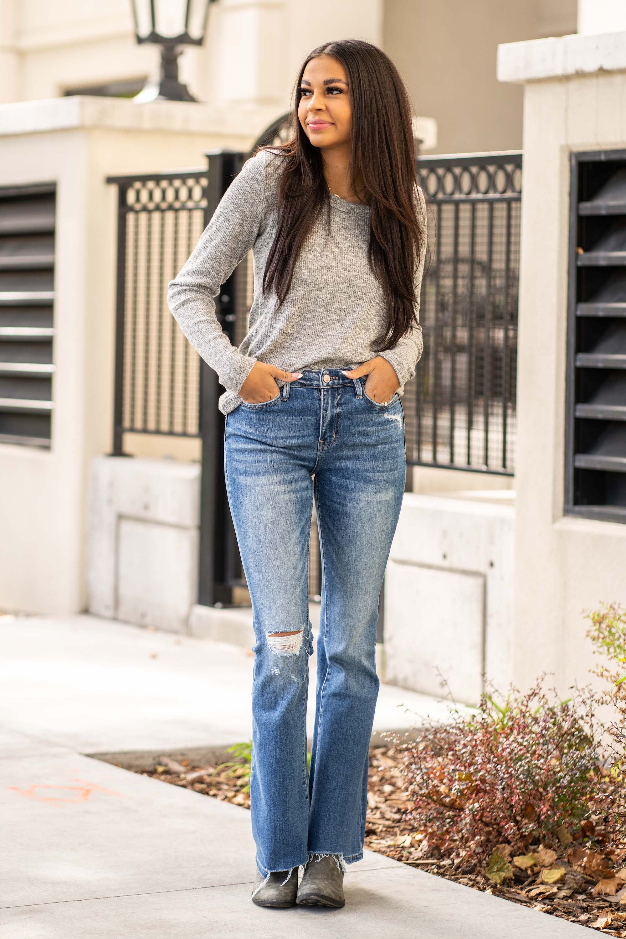 Free People eva lace up bootcut jeans | ASOS